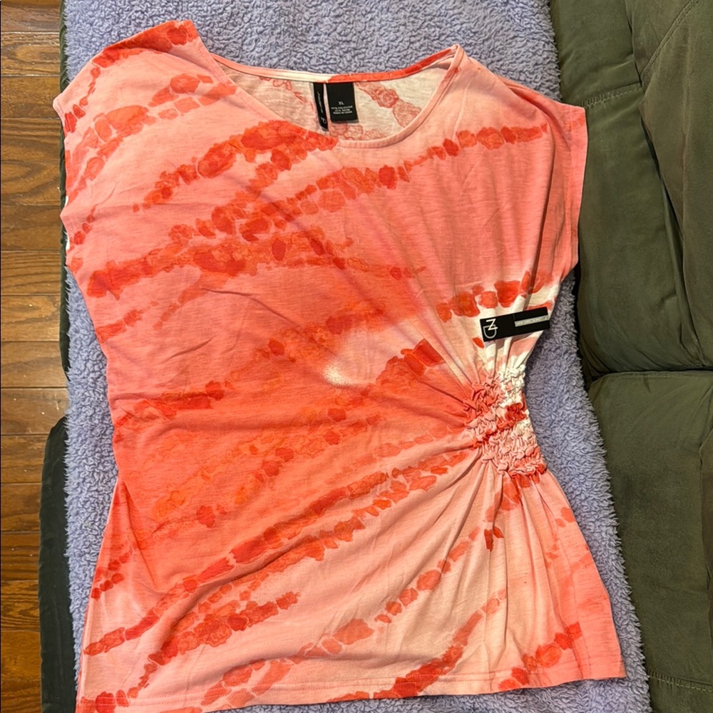 Women's Pink Tie-Dye Top